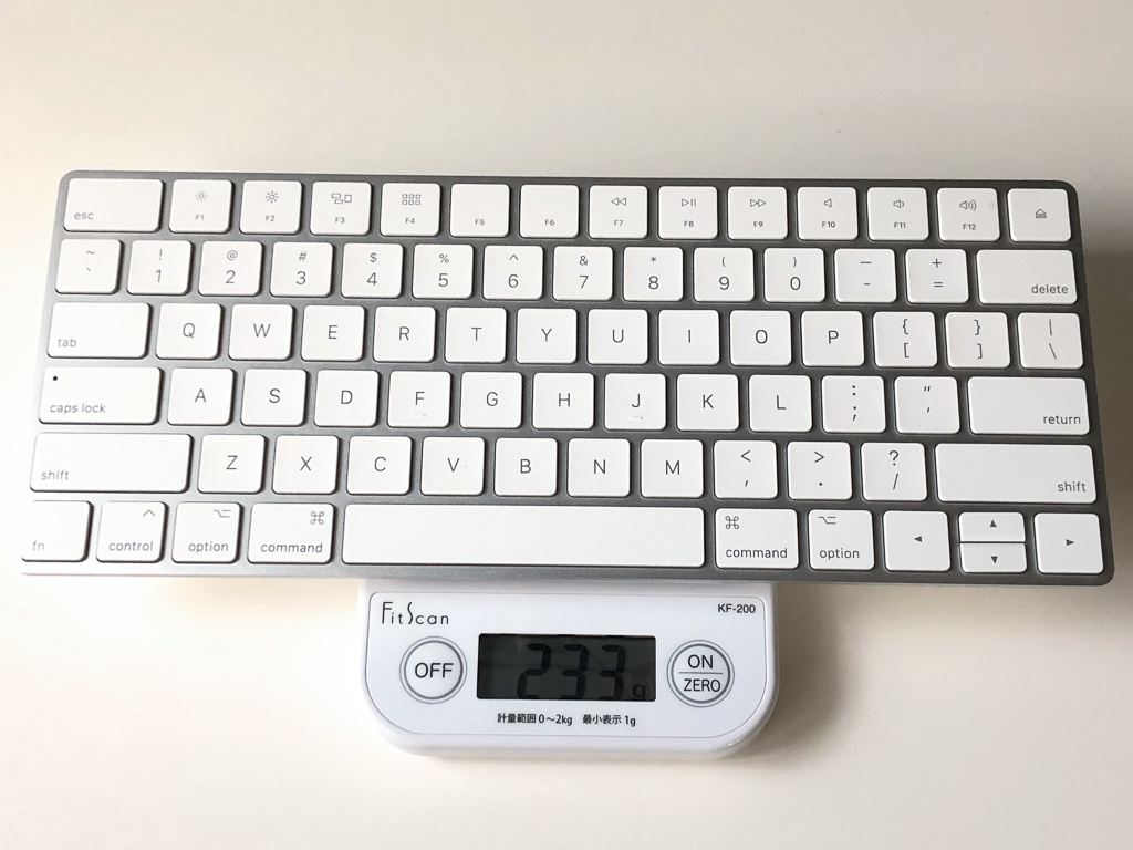 Apple Magic Keyboard 重さ: 233g