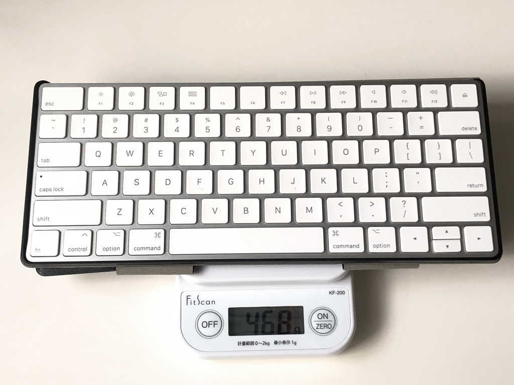 Fintie Apple Magicキーボードケース + Apple Magic Keyboard 重さ: 468g